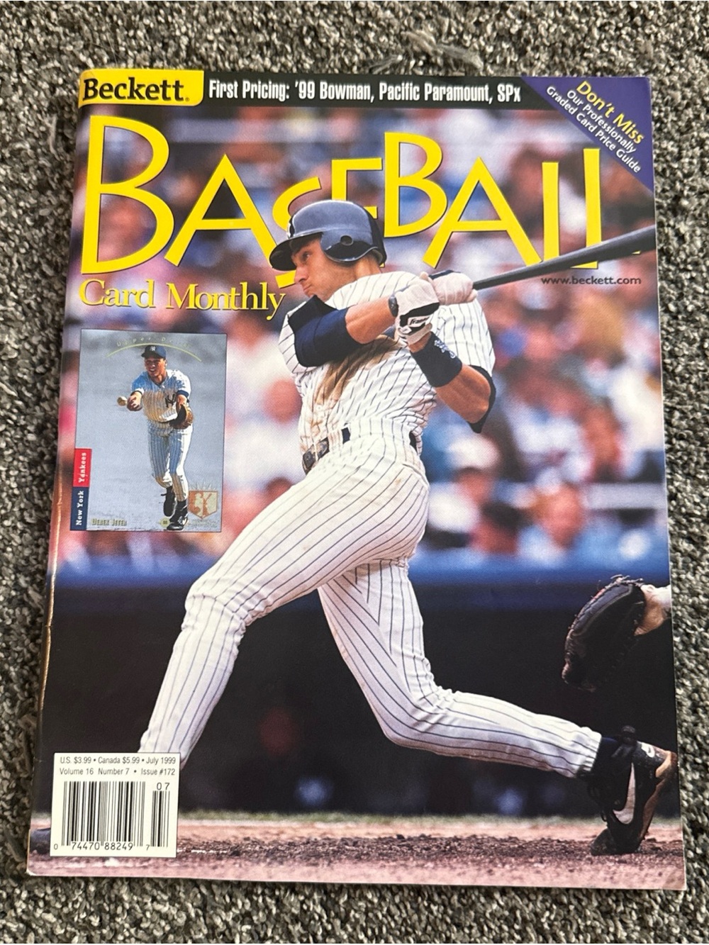 Beckett Baseball Card Monthly July 1999 Derek Jeter Jose Canseco Double Cover